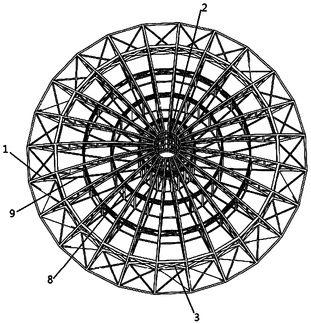 A Super-Span Spoke Suspension Dome Structure Based on Flying Swallow Truss Arch