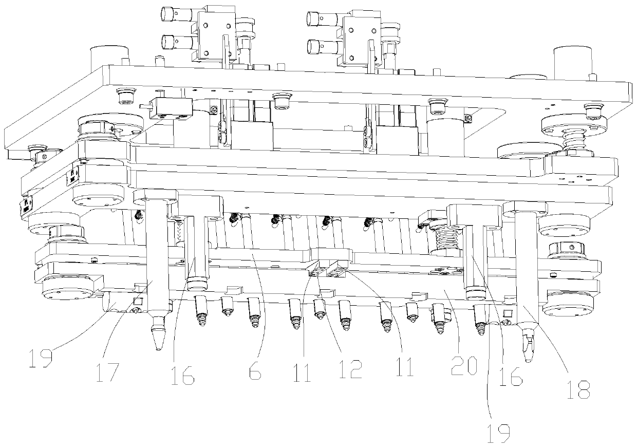 Flexible floating tappet matched cylinder cover measuring device and cylinder cover automatic assembly line