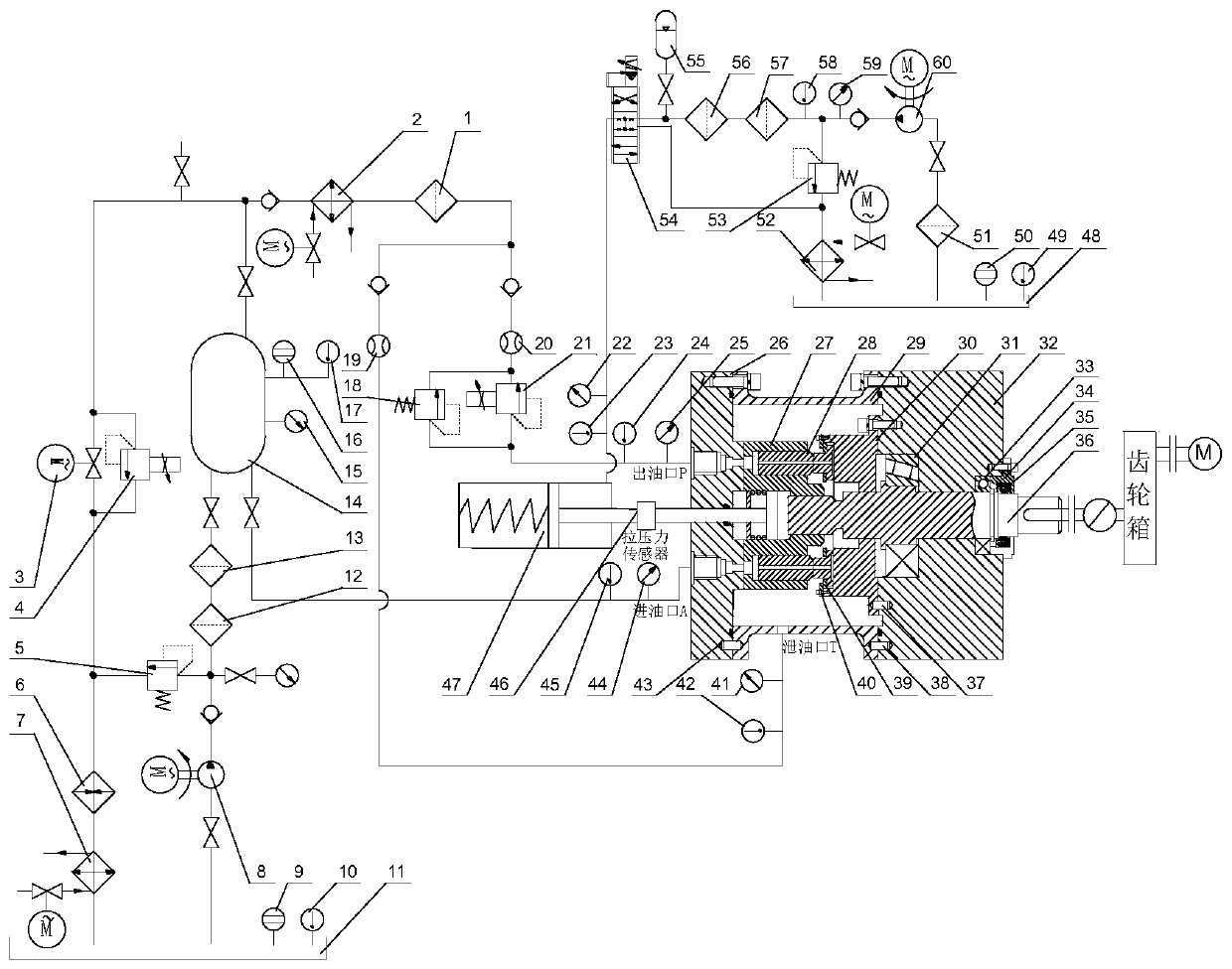 Technical research and verification device for key friction pair of plunger pump