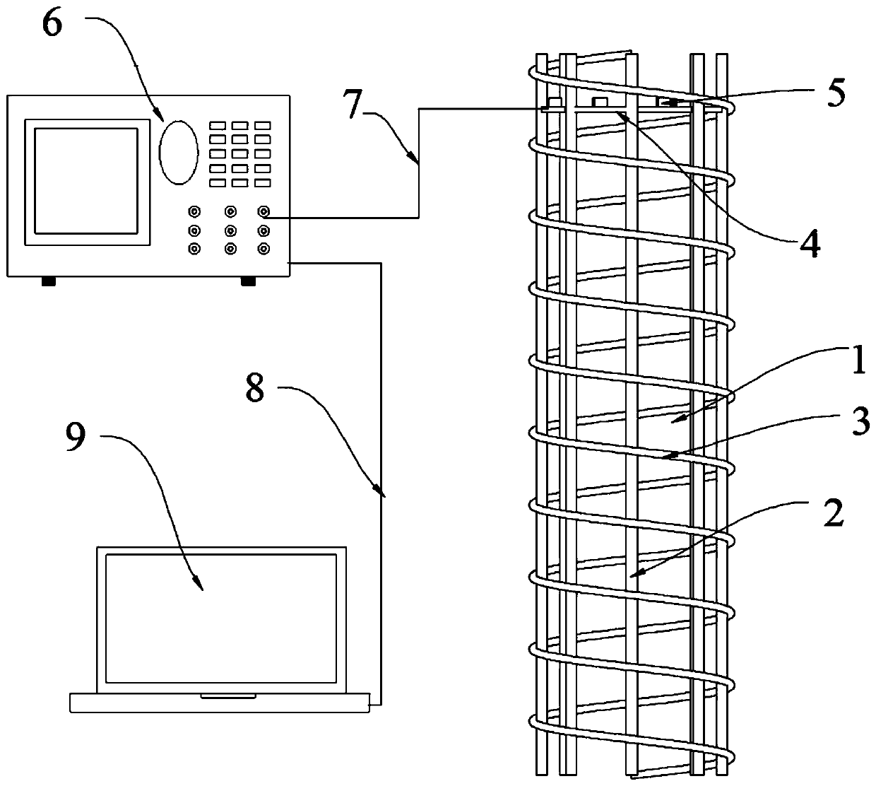 Cast-in-place concrete pile static load test unbalance loading monitoring method based on piezoelectric impedance frequency shift