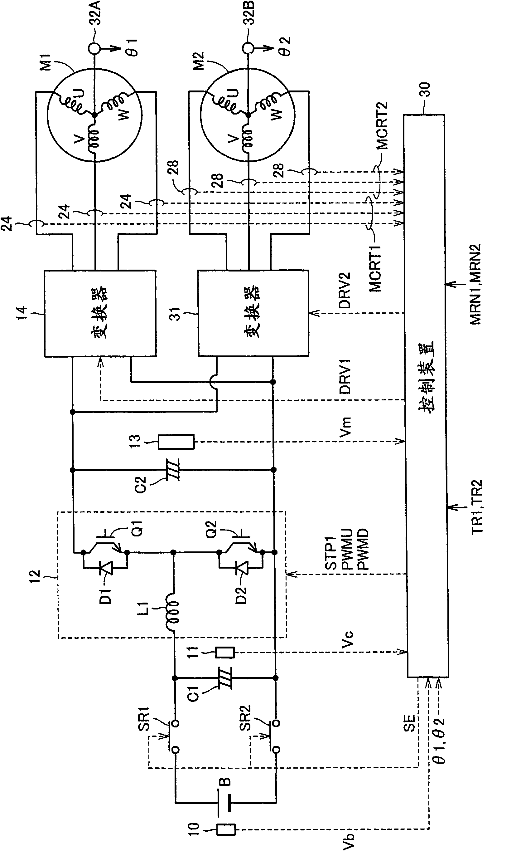 Rotating machine drive control device and vehicle