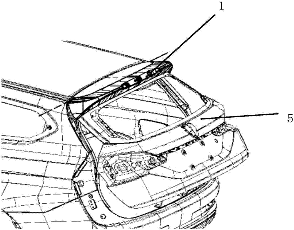 Rear spoiler assembly of automobile body