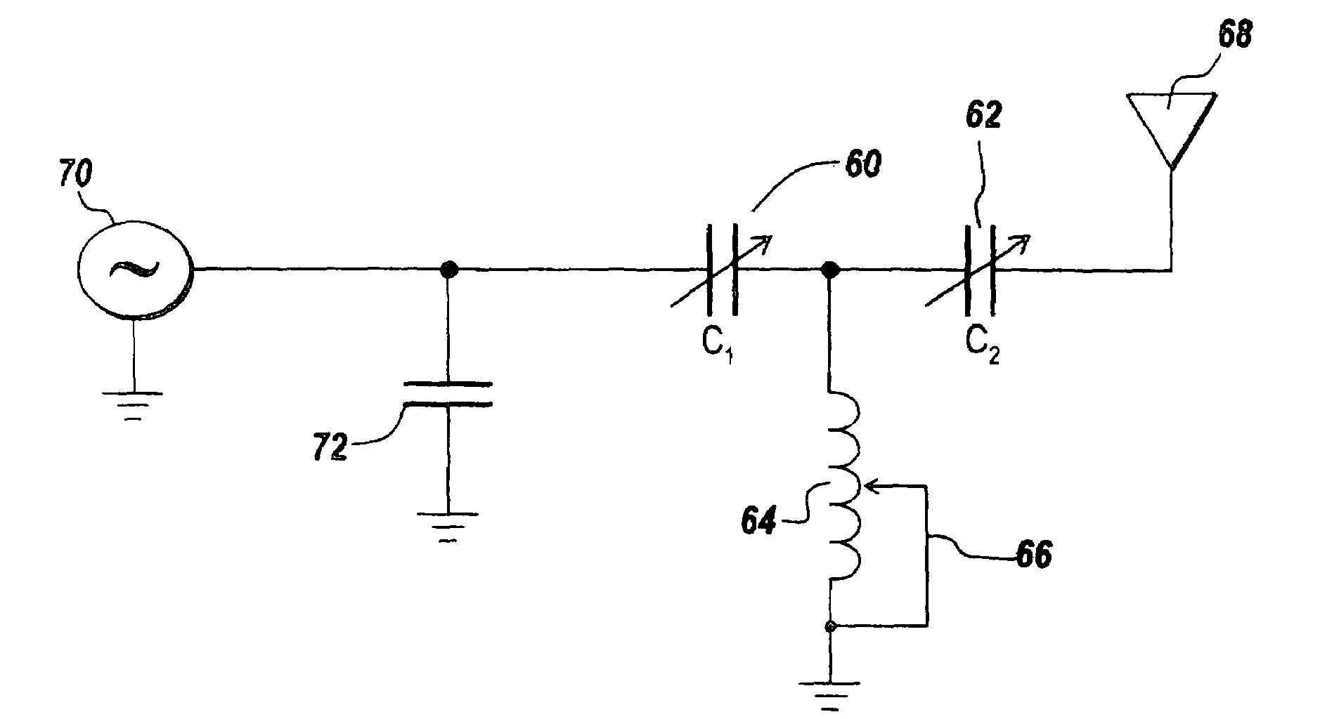 Bandwidth high-power T network tuner