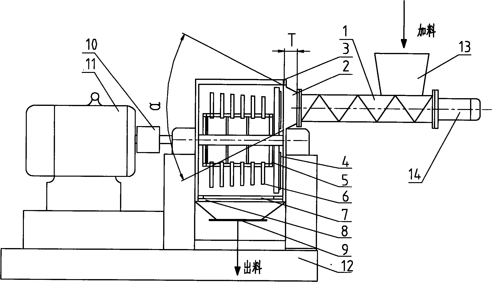 Special cut-off pulverizer for enteromorpha