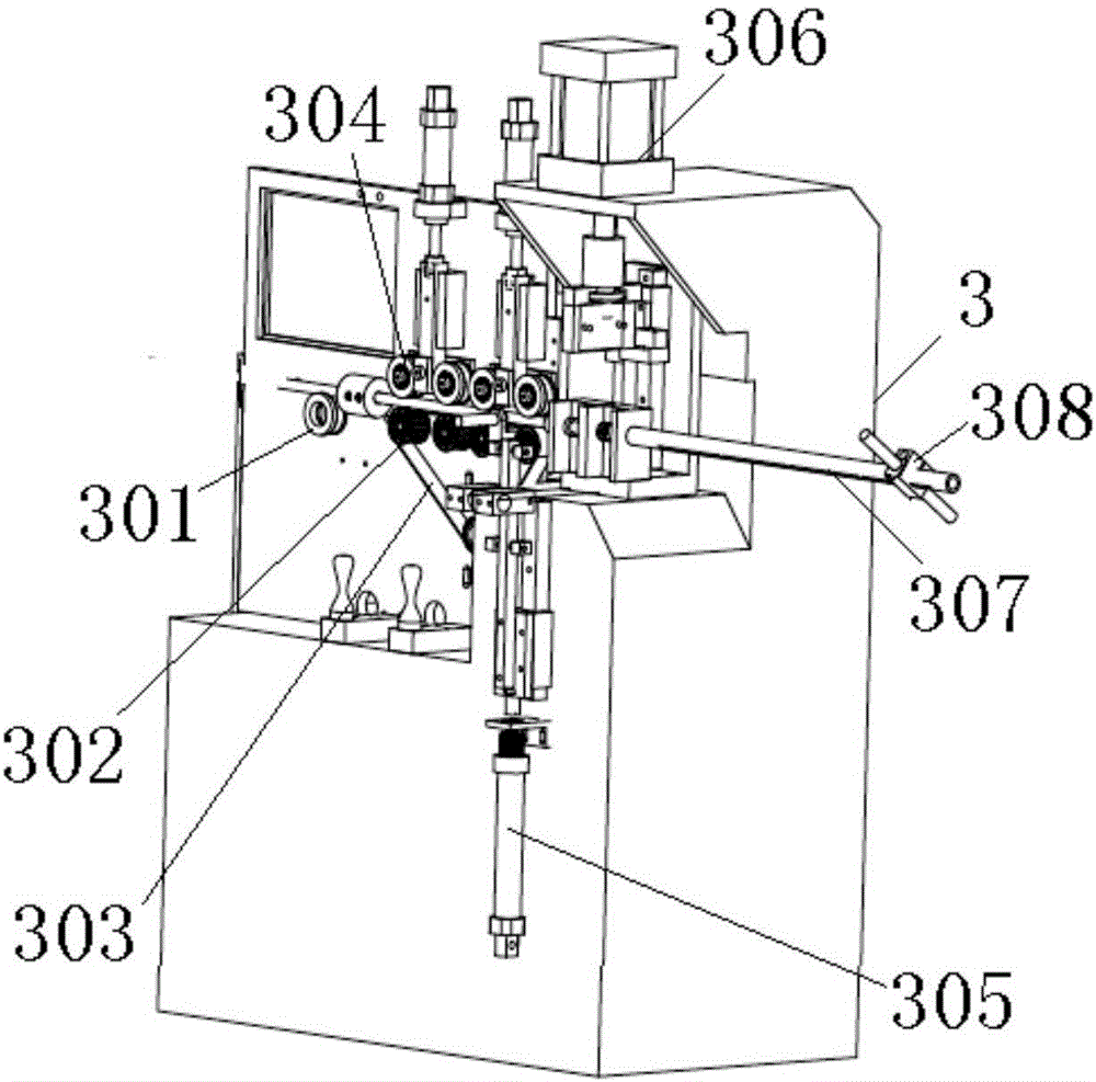 Rubber pipe discharging device