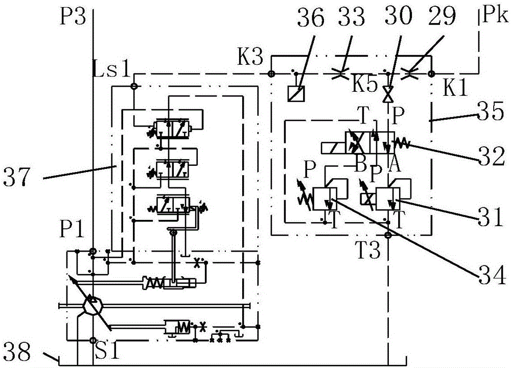 Hydraulic system for pile driving barge