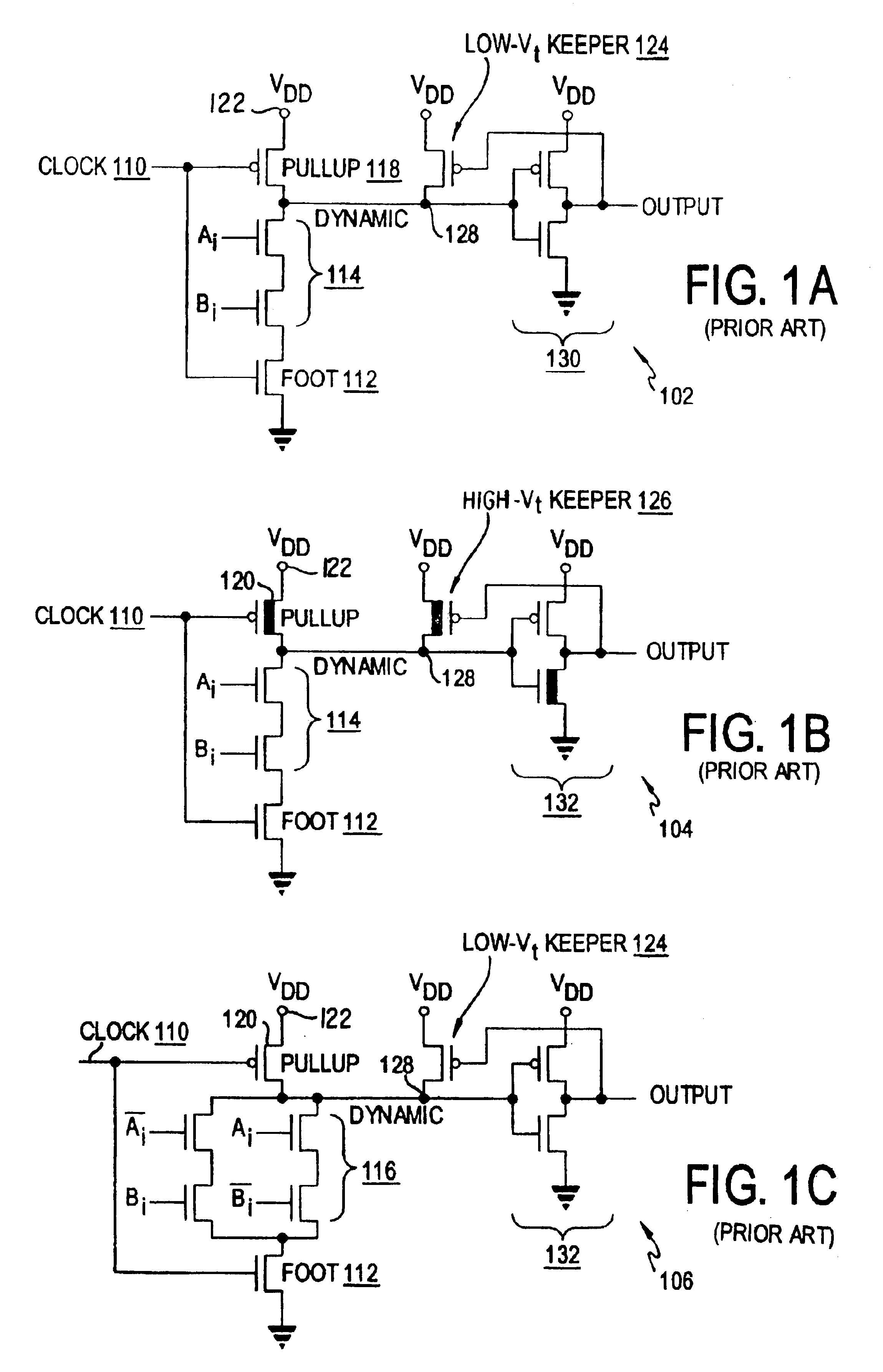 Dual threshold voltage and low swing domino logic circuits