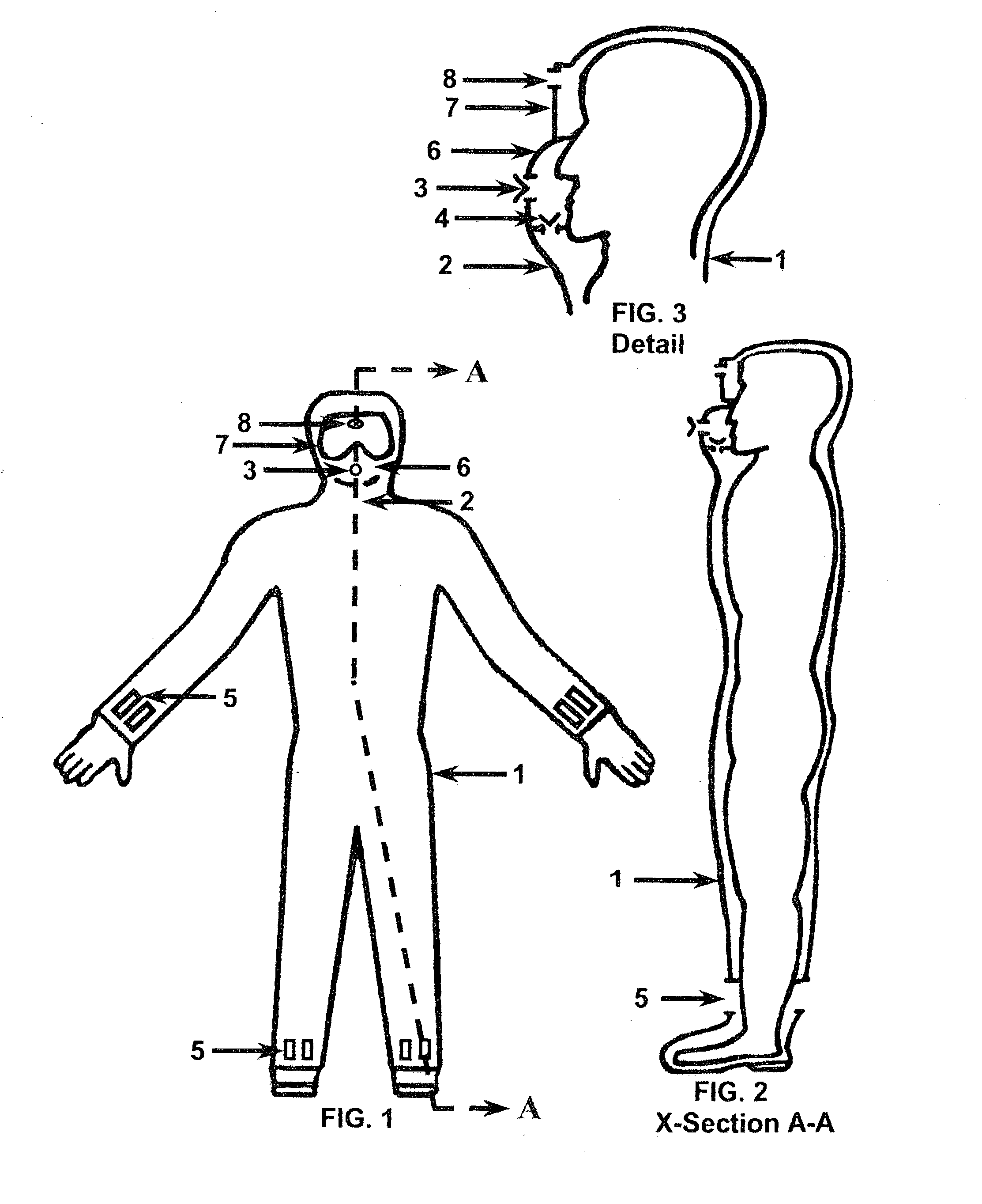 Ventilated, breathing-powered protection suit