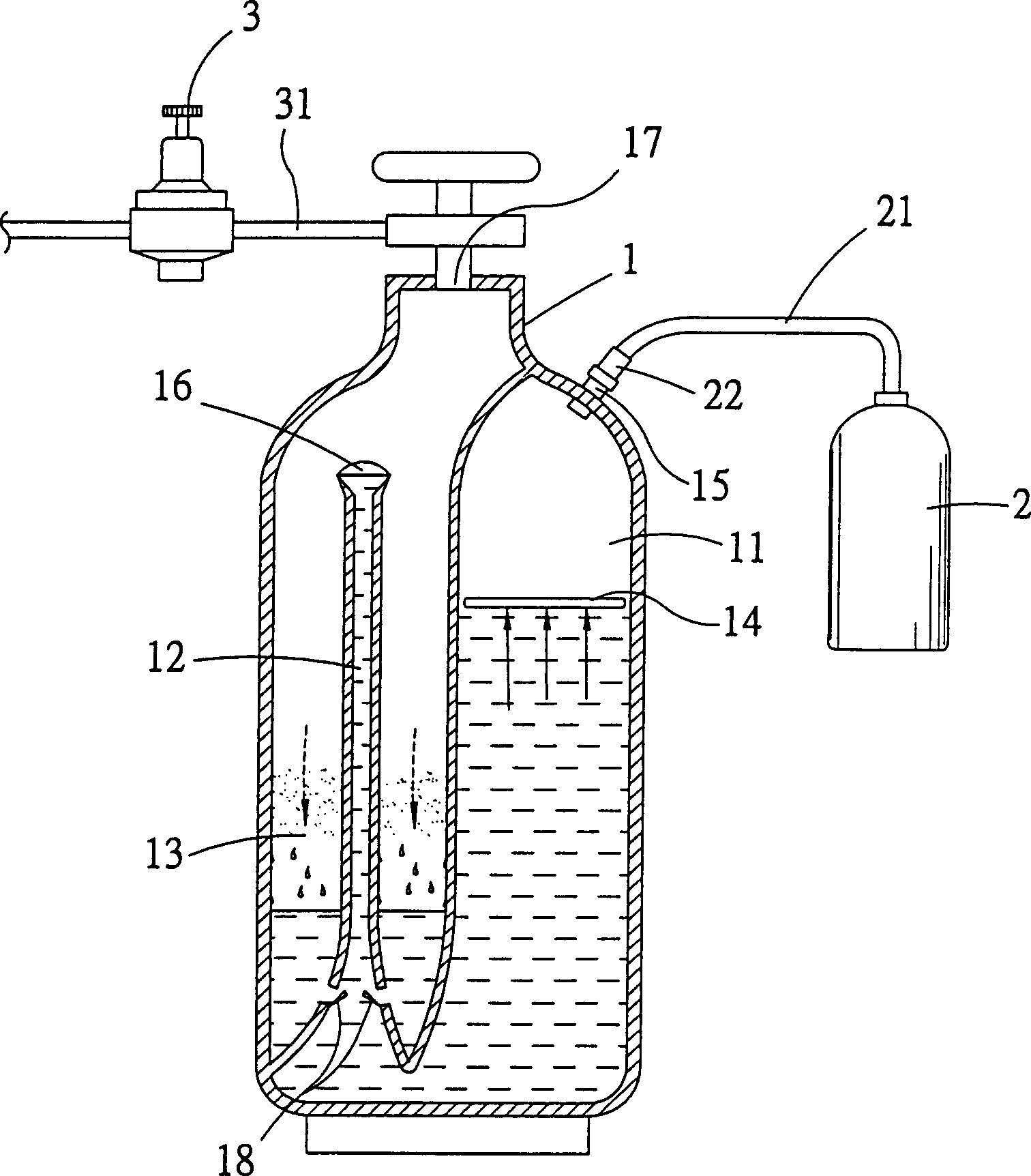 Gas supplying device