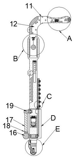 Walking stick with function of preventing unbalance and stumbling caused by pits