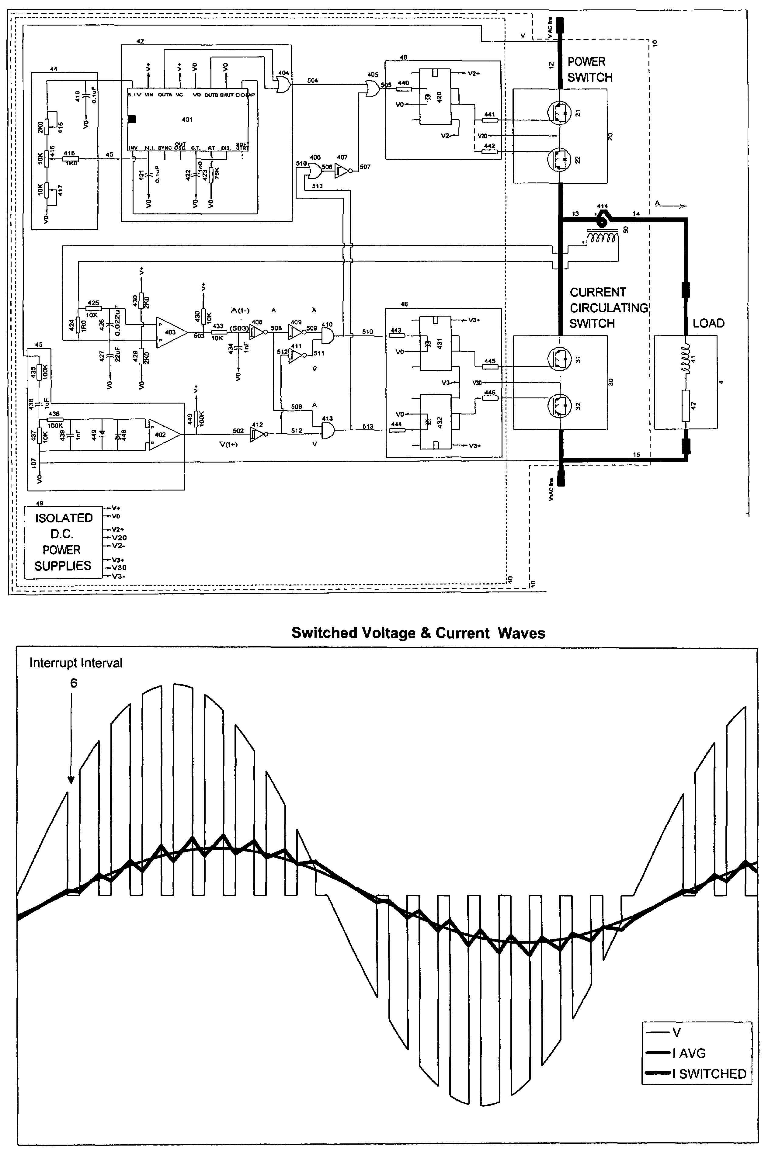 Energy saving electrical power control device and method