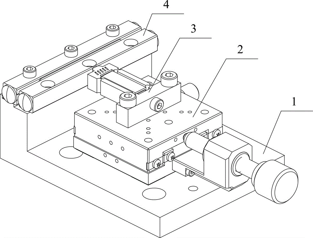 Slanted-slot type precise piezoelectric stick-slip linear motor and driving method thereof