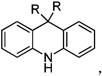 Spiro-structured organic electroluminescent composition and preparation method thereof