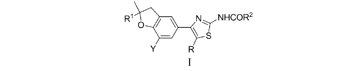 N-[4-(benzofuran-5-yl)thiazole-2-yl] amide as well as preparation method and application for same