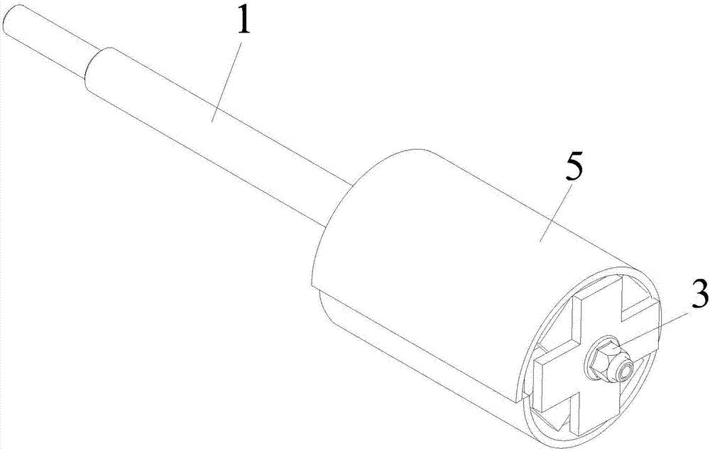 Inner surface polishing and derusting tool of hollow axle of CRH train