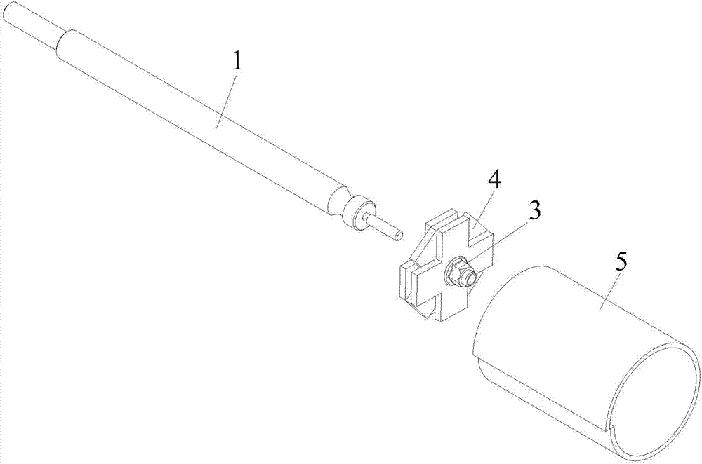 Inner surface polishing and derusting tool of hollow axle of CRH train