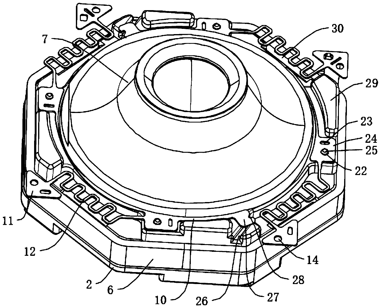 Coil and spring connecting structure, voice coil motor, photographic device and electronic product