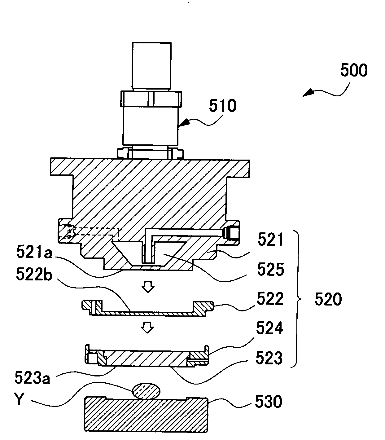 Glass forming apparatus and glass forming method