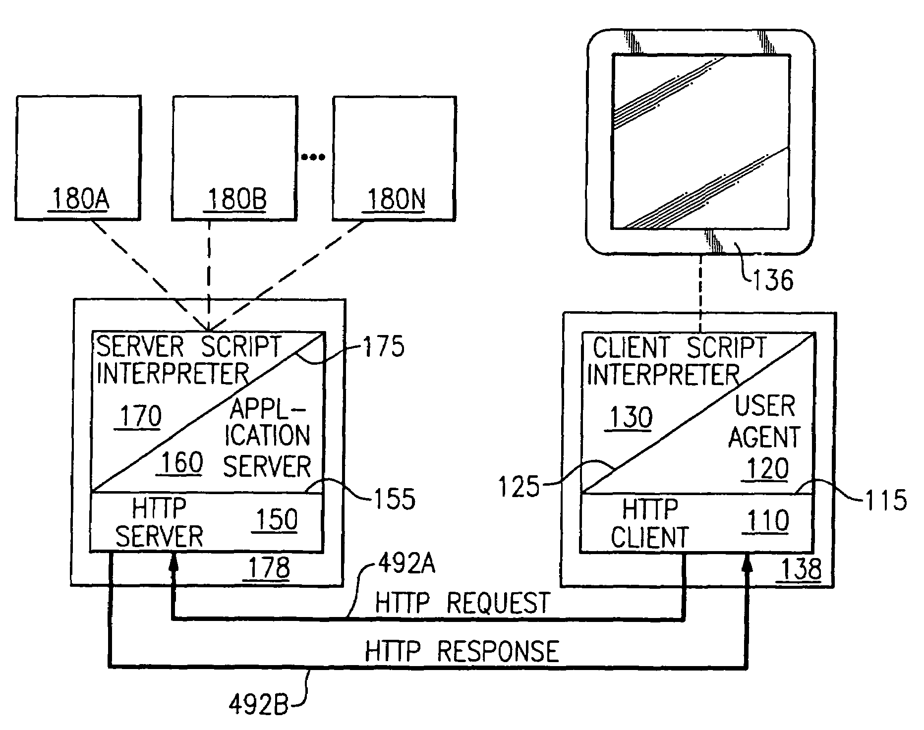 Bi-directional communication between a web client and a web server