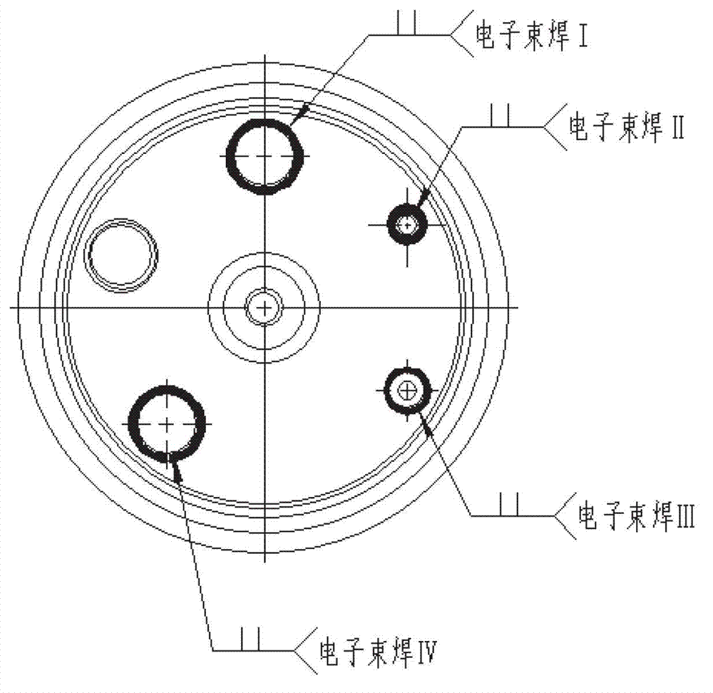 Method for welding eccentric circumferential seams by using electron beam scanning