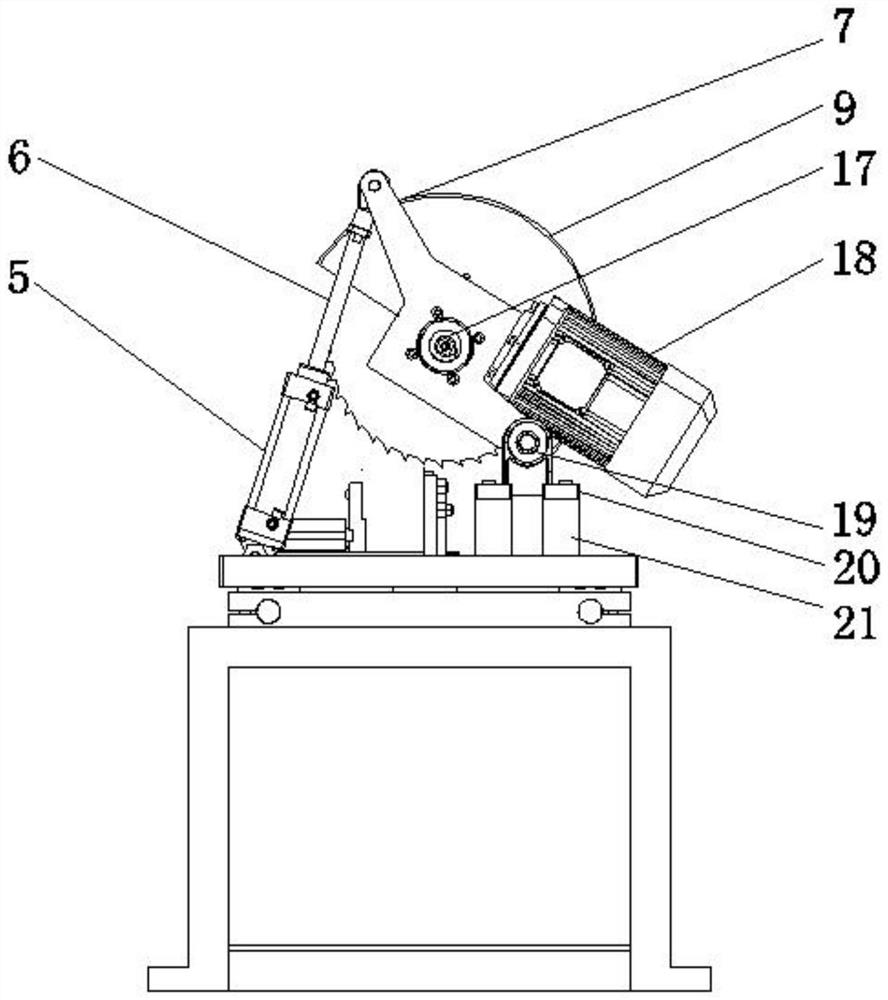 Cutting and polishing device and method for positive grid of lead storage battery