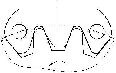 Unidirectional high-precision meshed-transmission toothed chain board for conveying chains