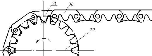 Unidirectional high-precision meshed-transmission toothed chain board for conveying chains