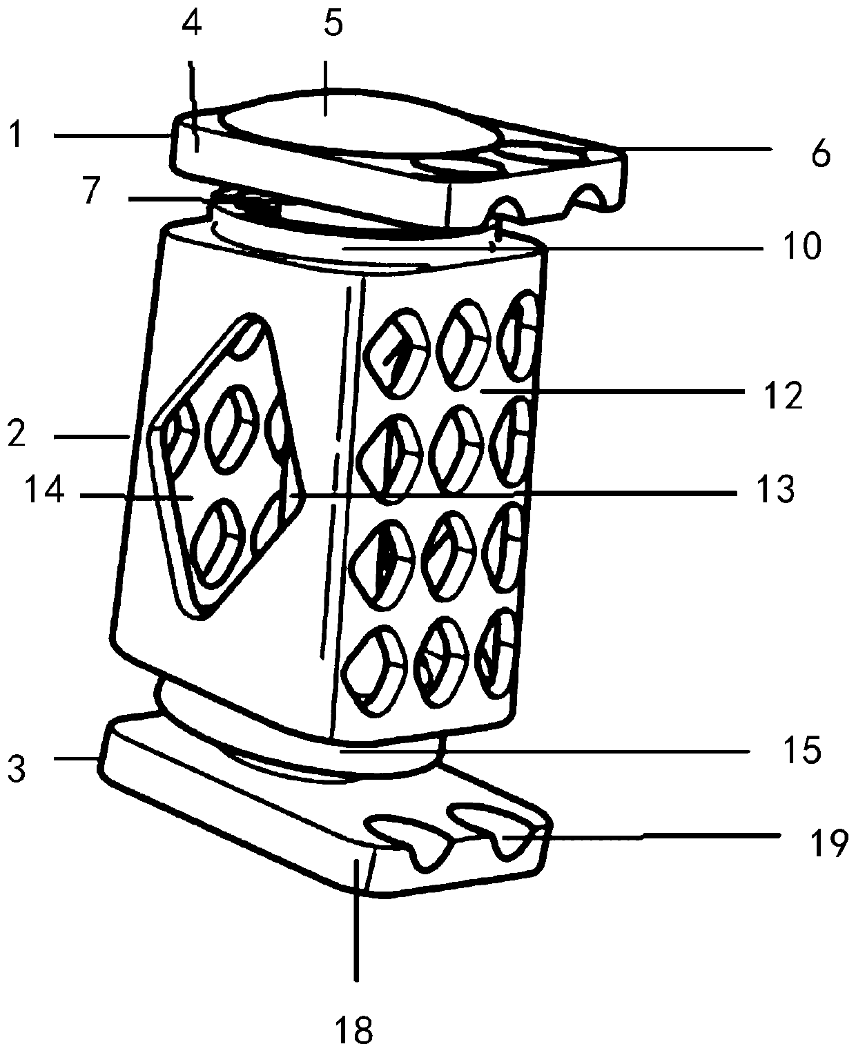 3D-printed bionic anti-dislocation movable artificial cervical vertebra and intervertebral connection complex