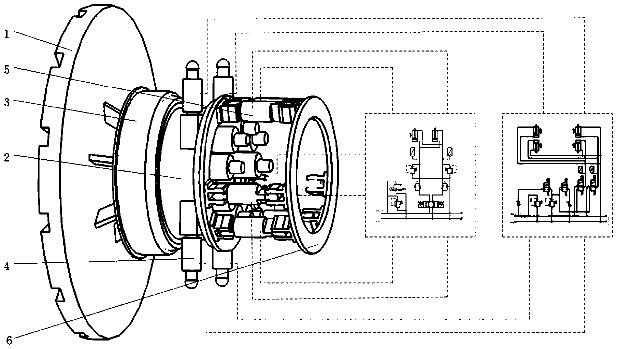 An active shield machine telescopic swing system