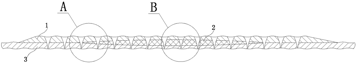 Multilayer concave-convex embossed non-woven fabric and production method thereof