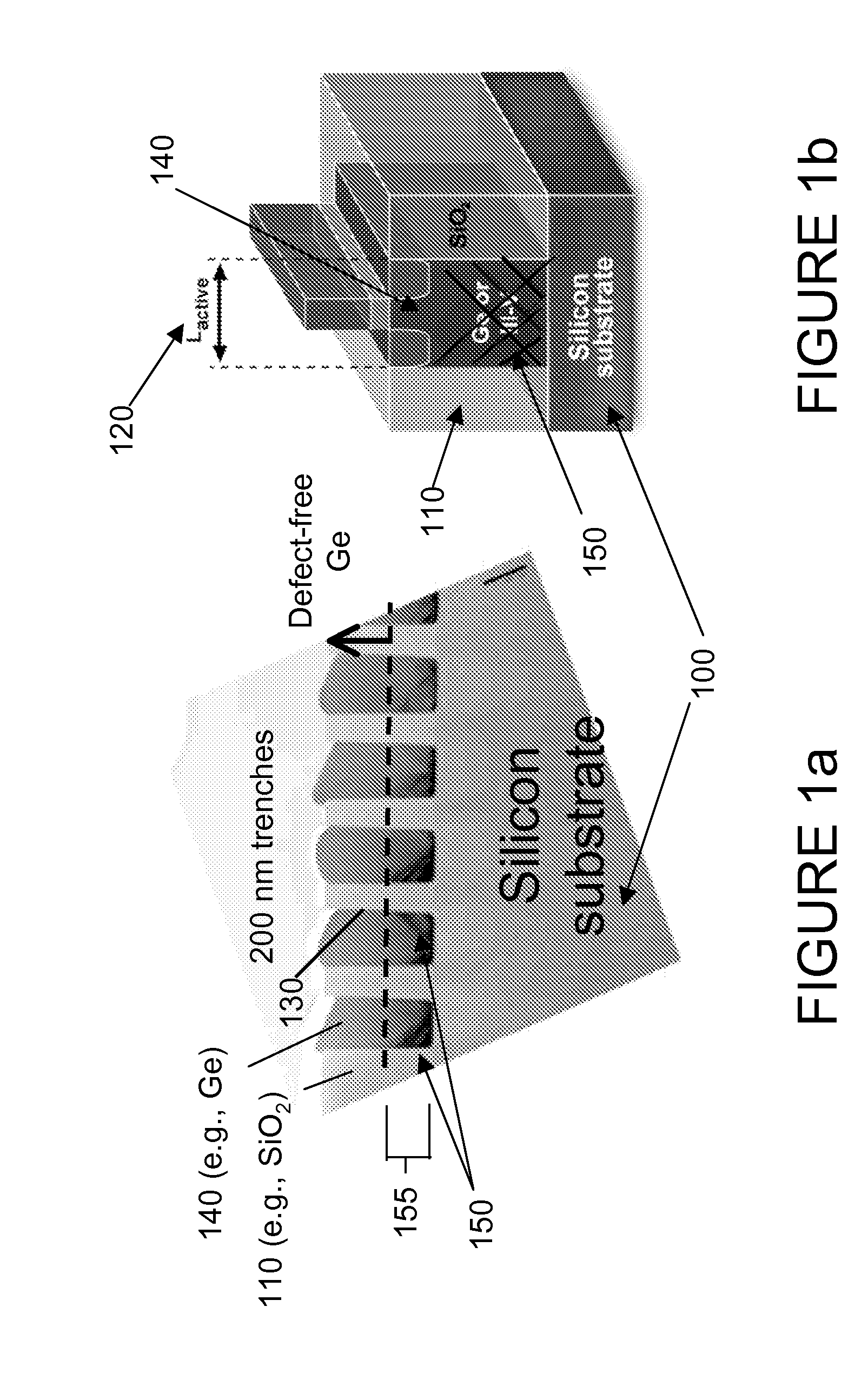 Reduction of edge effects from aspect ratio trapping