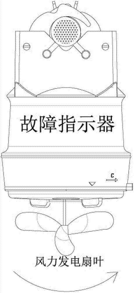 Self-powered electric power circuit fault detector