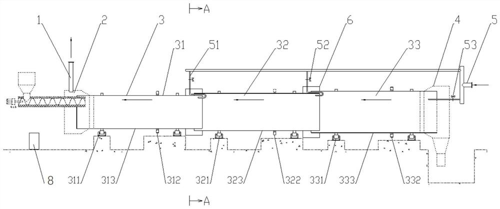 A split-type multi-stage ventilation drum fermentation reactor and fermentation method