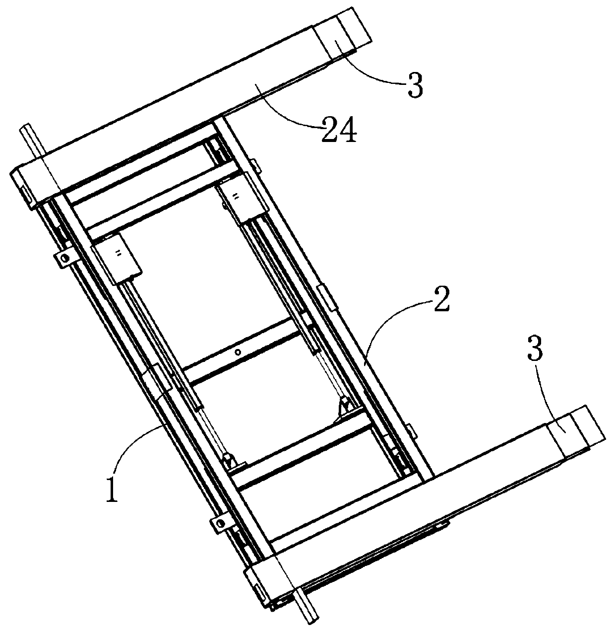 Base structure and transition device