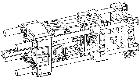 Electric pull rod-adjustable mould clamping mechanism