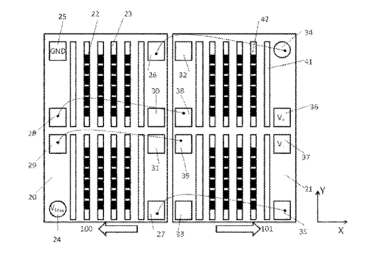 Push-pull bridge-type magnetic sensor for high-intensity magnetic fields