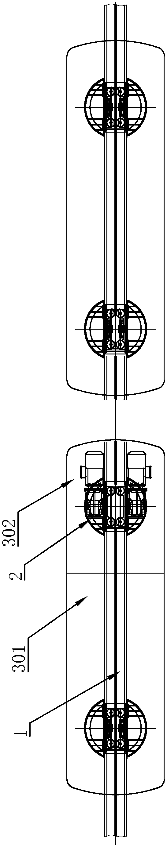 Monorail hanging rail car