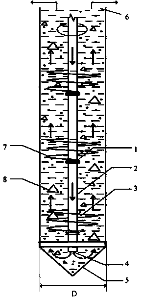 Filling pile spiral hoisting slurry drill pipe