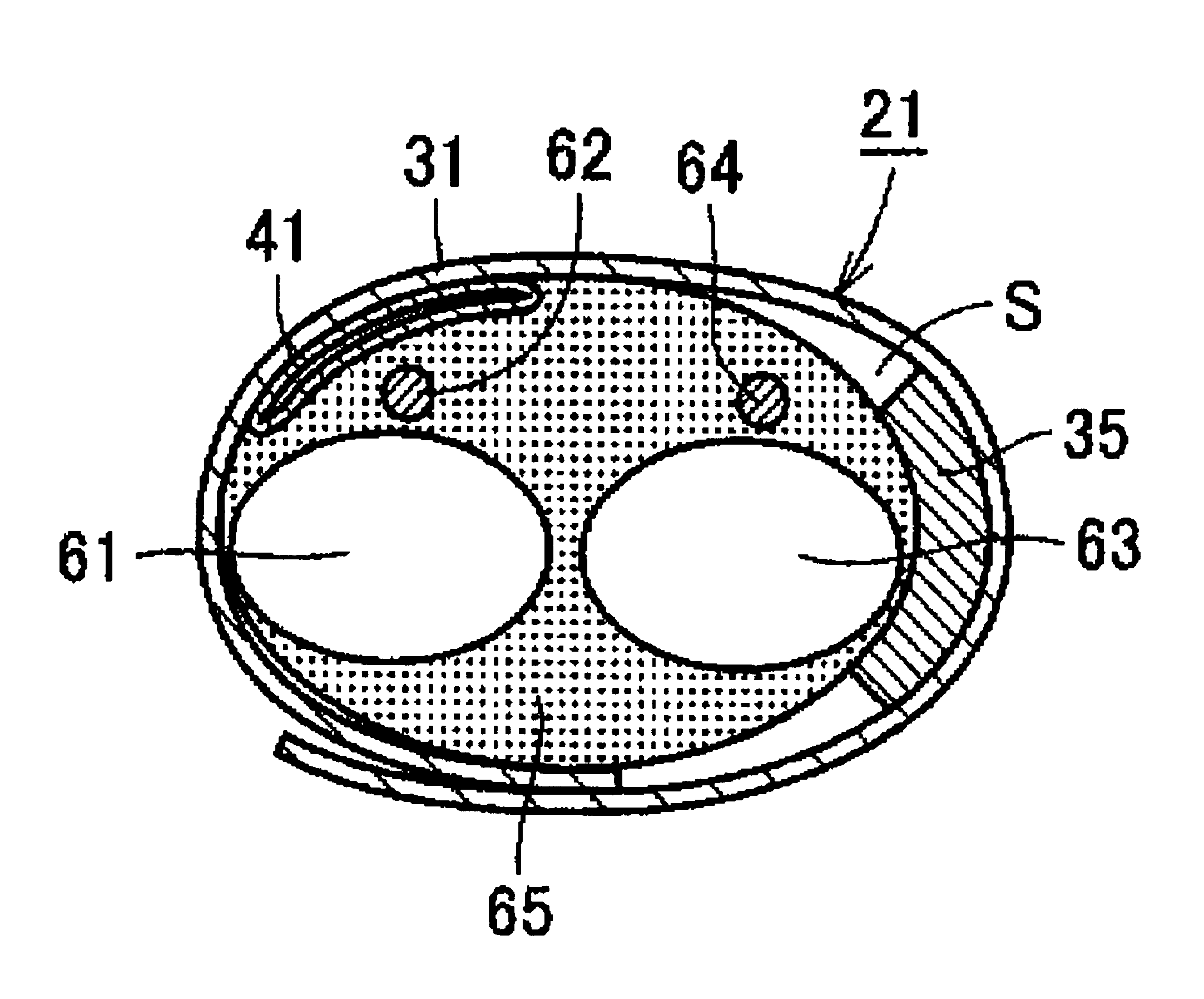 Wrist type blood pressure meter cuff