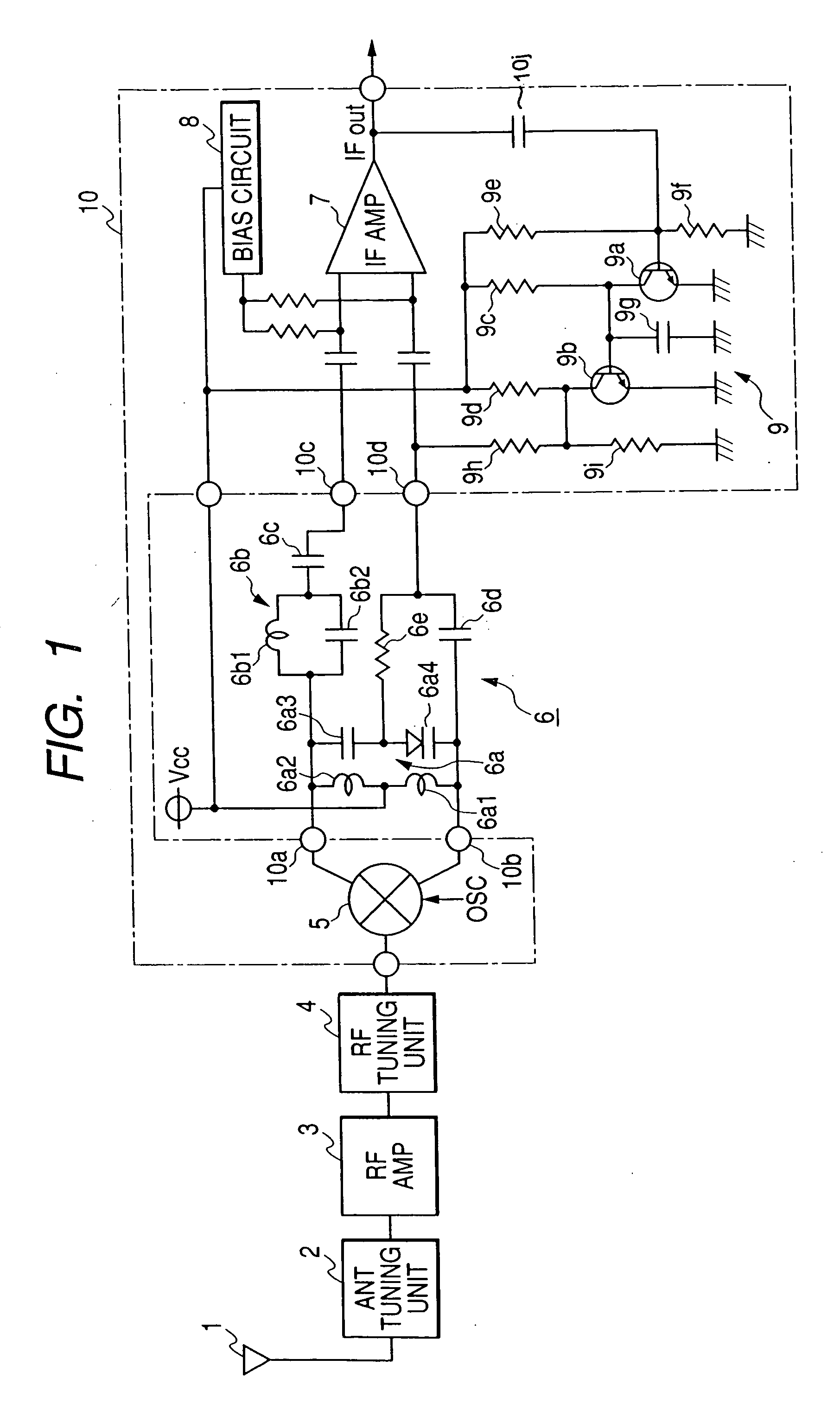 Television tuner which does not deteriorate picture quality even at the time of weak electric field