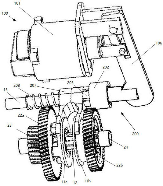 Transmission gear shifting device