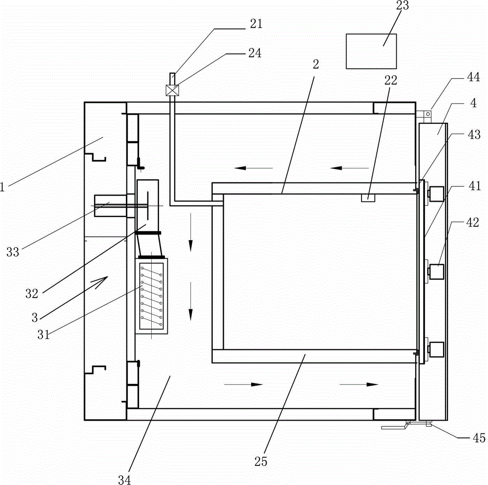 Vacuum oven capable of heating fast