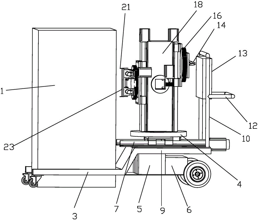 Automatic mobile cotton bale and cotton sampling device and sampling method thereof