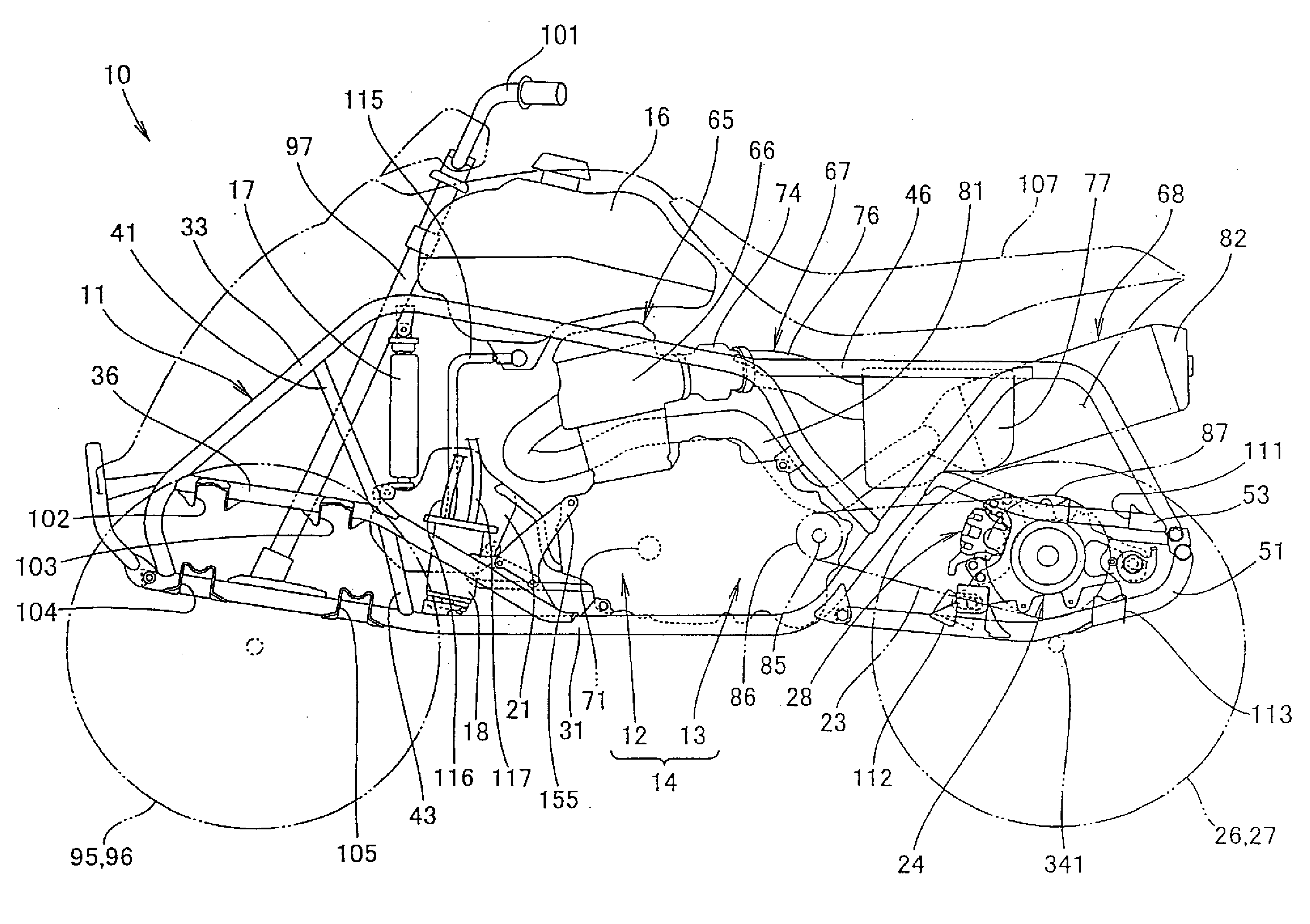 Speed reduction device of vehicle