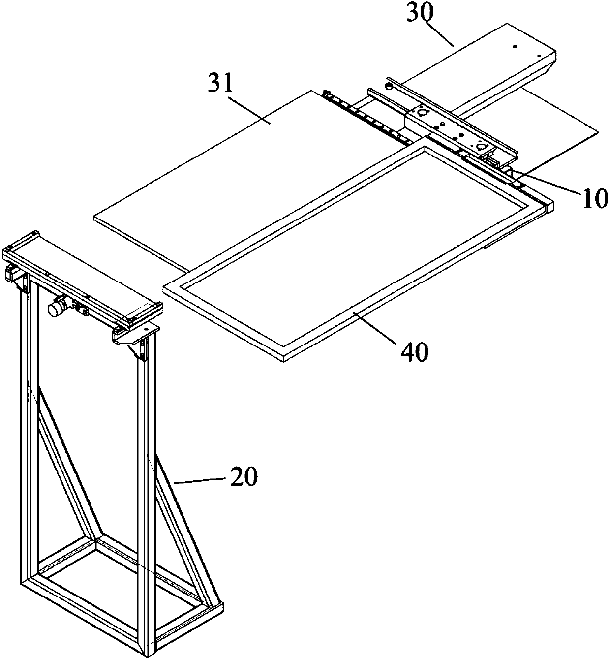 Screen printing plate transferring device