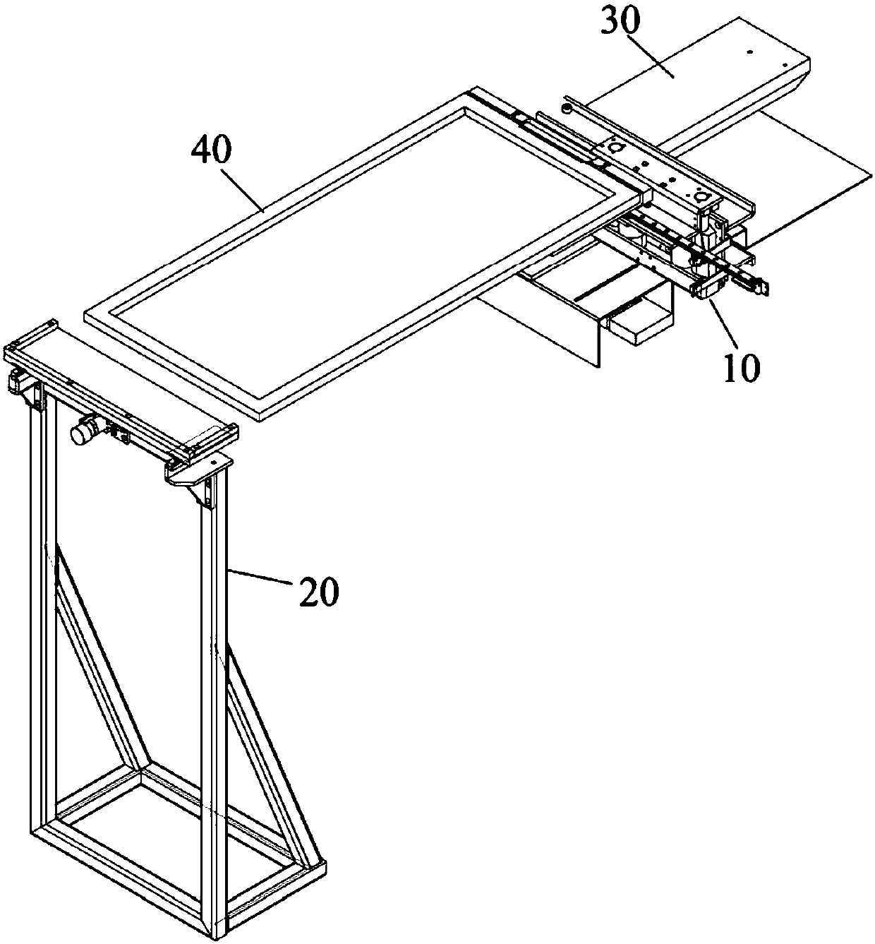 Screen printing plate transferring device