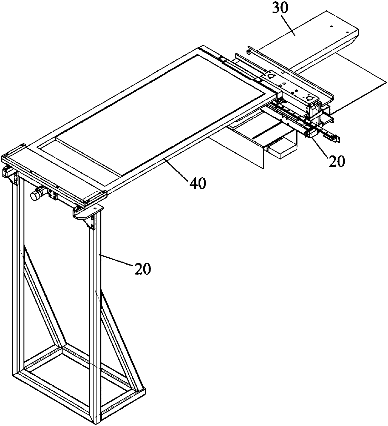 Screen printing plate transferring device