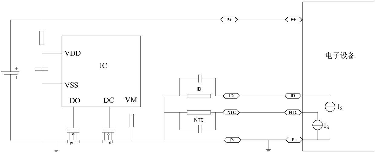 Resistor detection methods and devices of battery, charge/discharge control method and device of battery, and electronic equipment