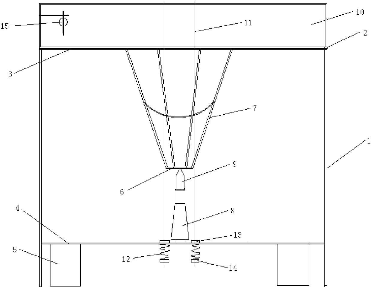 Test device and test method for simulating anti-floating anchor-concrete slab composite structure