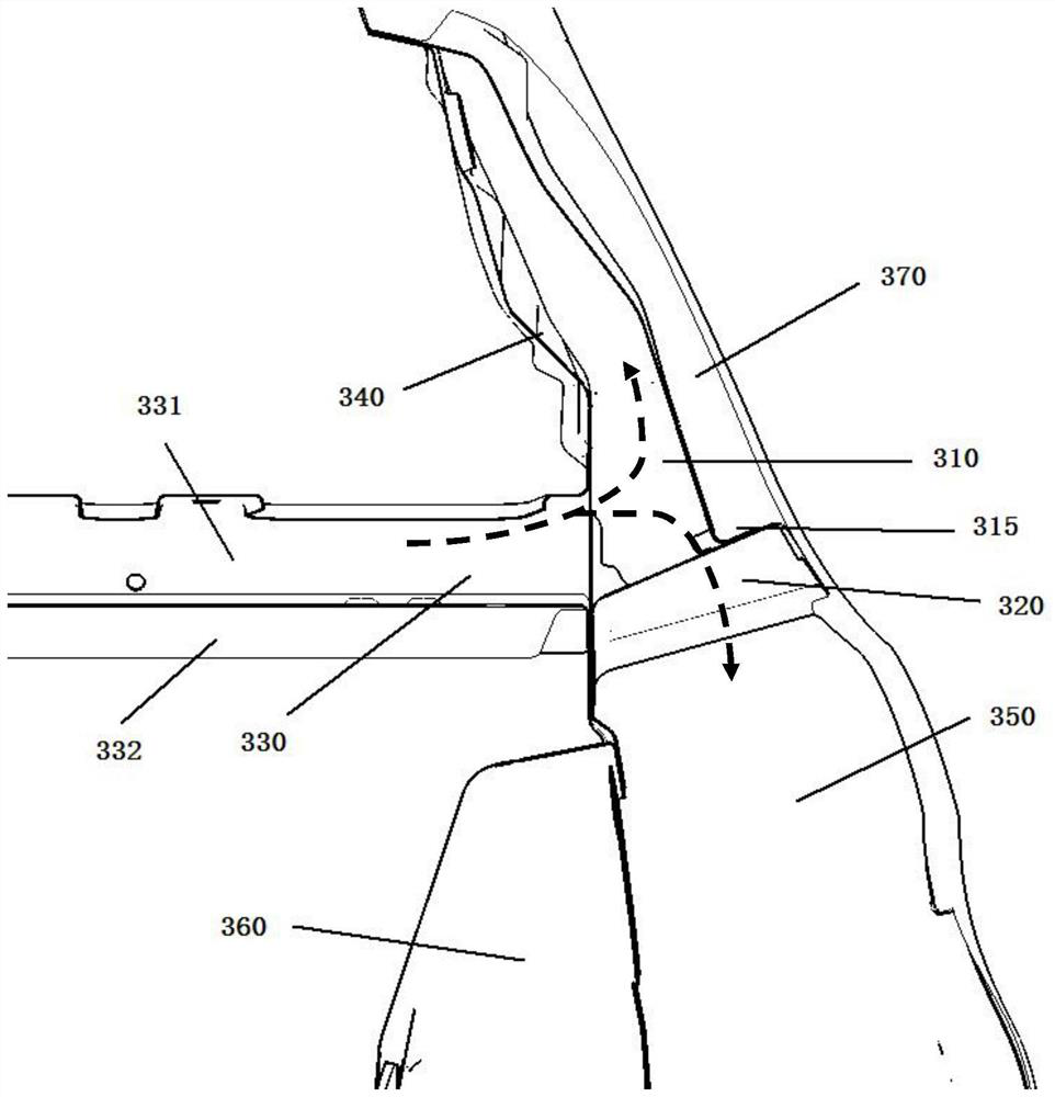 A connection structure for the rear part of the vehicle body and the automobile